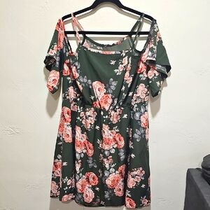 Floral Green Dress